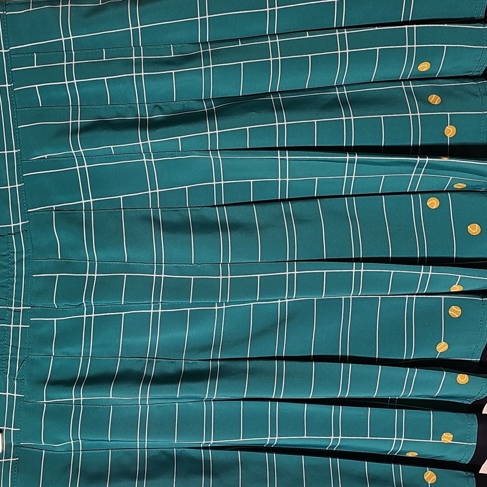 Tail VintageTeal Checkered Mini‎ Tennis Skirt By Tail Size 10. USA. - Picture 5 of 6